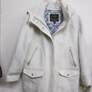 J. Crew Women's 8 Nello Gori Italian Stadium Cloth Wool Full Zip Jacket w/Hood